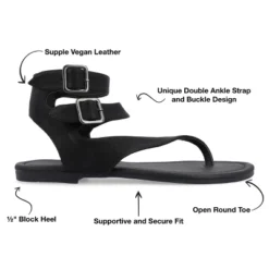 Journee Collection Womens Kyle Ankle Wrap Low Block Heel Sandals -Journee Collection GUEST 0029f226 b918 49ee b8cf 037b7c2f5add