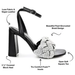Journee Collection Womens Dua Tru Comfort Foam Pearl Accents Block Heel Sandals Black 6.5 16 Journee Collection Womens Dua Tru Comfort Foam Pearl Accents Block Heel Sandals Black 6.5 -Journee Collection GUEST 0108fb0e 982e 4172 8a70 539935e528eb