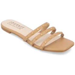 Journee Collection Womens Camarie Slip On Slide Multi Strap Sandals -Journee Collection GUEST 0129d9f9 9a0b 45f1 a260 8092b60e7411
