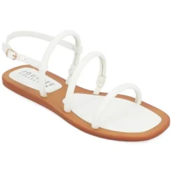 Journee Collection Womens Karrio Tru Comfort Foam Buckle Sling Back Flat Sandals -Journee Collection GUEST 01450846 5130 4f2c 93b2 40740dcda2fb