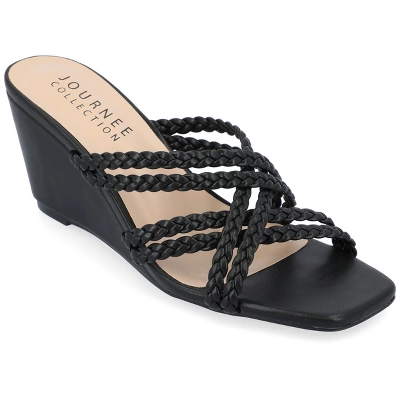 Journee Collection Womens Baylen Braided Strap Slip On Wedge Sandals 12 Journee Collection Womens Baylen Braided Strap Slip On Wedge Sandals - Image 10