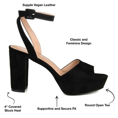 Journee Collection Womens Nairri Open Toe High Block Heel Pumps 9 Journee Collection Womens Nairri Open Toe High Block Heel Pumps - Image 7