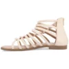 Journee Collection Womens Petrra Tru Comfort Foam Gladiator Back Zip Sandals