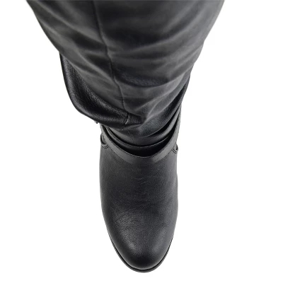 Journee Collection Womens Late Wide Width Wide Calf Stacked Heel Mid Calf Boots 5 Journee Collection Womens Late Wide Width Wide Calf Stacked Heel Mid Calf Boots - Image 3