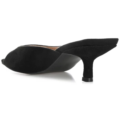 Journee Collection Womens Larna Slip On Kitten Heel Open Toe Pumps 8 Journee Collection Womens Larna Slip On Kitten Heel Open Toe Pumps - Image 6