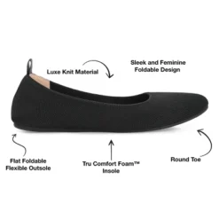 Journee Collection Womens Jersie Knit Foldable Round Toe Slip On Flats -Journee Collection GUEST 097e8a24 633c 4c03 80c4 22dccd31ae73