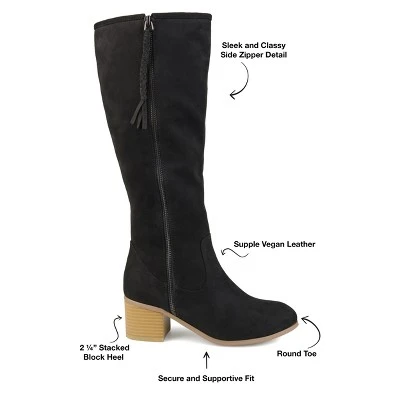Journee Collection Womens Sanora Stacked Heel Riding Boots 9 Journee Collection Womens Sanora Stacked Heel Riding Boots - Image 7