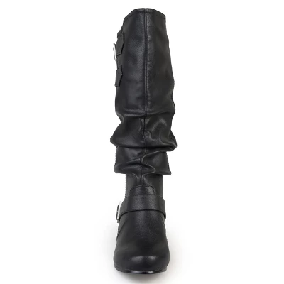 Journee Collection Womens Tiffany Wide Calf Hidden Wedge Mid Calf Boots 7 Journee Collection Womens Tiffany Wide Calf Hidden Wedge Mid Calf Boots - Image 5