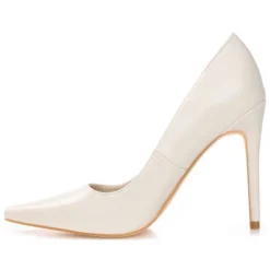 Journee Collection Womens Hadli Tru Comfort Foam Pointed Toe High Stiletto Pumps Ivory 9.5