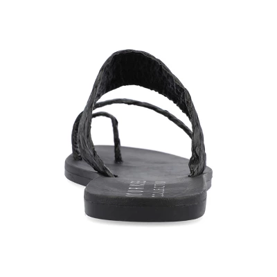 Journee Collection Womens Zindy Raffia Slip On Slide Sandal 4 Journee Collection Womens Zindy Raffia Slip On Slide Sandal - Image 2