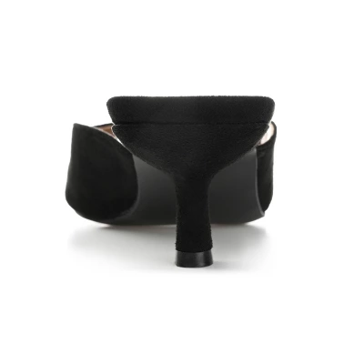 Journee Collection Womens Larna Slip On Kitten Heel Open Toe Pumps 4 Journee Collection Womens Larna Slip On Kitten Heel Open Toe Pumps - Image 2