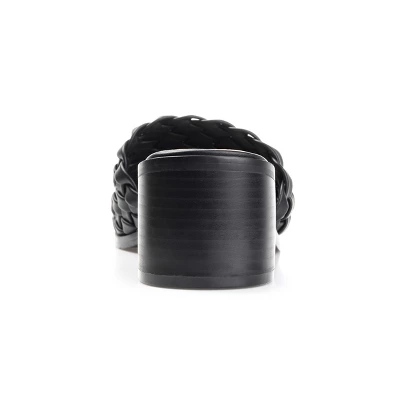 Journee Collection Womens Fylicia Open Toe Mid Stacked Heel Pumps 4 Journee Collection Womens Fylicia Open Toe Mid Stacked Heel Pumps - Image 2