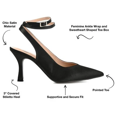 Journee Collection Womens Marcella Buckle Mid Stiletto Pointed Toe Pumps 9 Journee Collection Womens Marcella Buckle Mid Stiletto Pointed Toe Pumps - Image 7