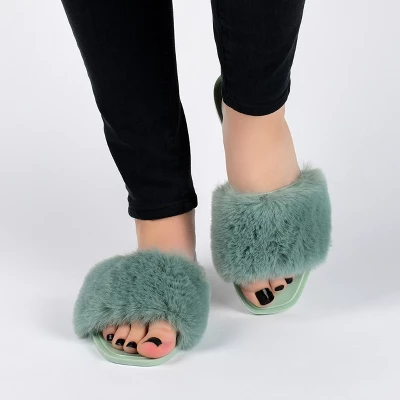 Journee Collection Women's Faux Fur Dusk Slide 9 Journee Collection Women's Faux Fur Dusk Slide - Image 7