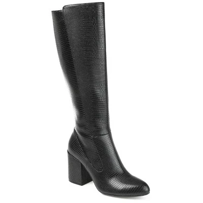 Journee Collection Womens Tavia Tru Comfort Foam Wide Calf Block Heel Knee High Boots 11 Journee Collection Womens Tavia Tru Comfort Foam Wide Calf Block Heel Knee High Boots - Image 9