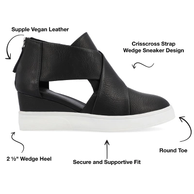 Journee Collection Womens Seena Round Toe Back Heel Zip Wedge Sneakers 9 Journee Collection Womens Seena Round Toe Back Heel Zip Wedge Sneakers - Image 7