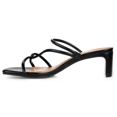 Journee Collection Womens Rianne Open Square Toe Half Block Heel Sandals 3 Journee Collection Womens Rianne Open Square Toe Half Block Heel Sandals