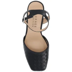 Journee Collection Womens Moriah Embossed Ankle Strap Square Toe Pumps -Journee Collection GUEST 14a7758e b843 413c 91a8 196abbb65d12