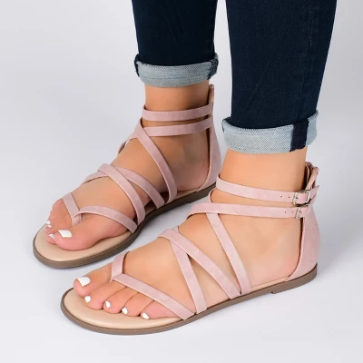 Journee Collection Womens Zailie Tru Comfort Foam Gladiator Flat Sandals 10 Journee Collection Womens Zailie Tru Comfort Foam Gladiator Flat Sandals - Image 8