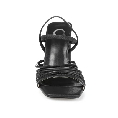 Journee Collection Womens Hera Open Square Toe High Block Heel Sandals 7 Journee Collection Womens Hera Open Square Toe High Block Heel Sandals - Image 5