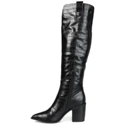 Journee Collection Womens Therese Wide Width Extra Wide Calf Tru Comfort Foam Stacked Heel Knee High Boots