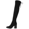 Journee Collection Womens Paras Tru Comfort Foam Stacked Heel Over The Knee Boots