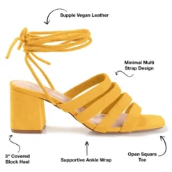 Journee Collection Womens Sevyn Open Square Toe Block Heel Sandals Yellow 8 16 Journee Collection Womens Sevyn Open Square Toe Block Heel Sandals Yellow 8 -Journee Collection GUEST 1f007cfd 57f3 45fc 81d2 4623308e6d6d