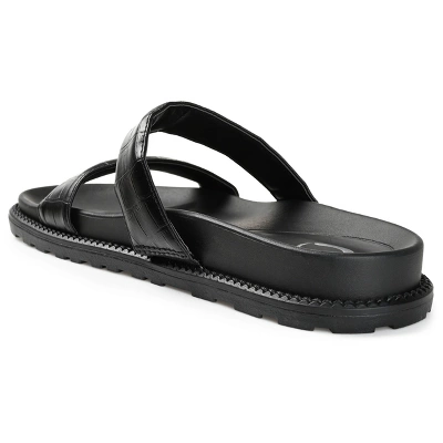 Journee Collection Womens Stellina Slide Flat Sandals 8 Journee Collection Womens Stellina Slide Flat Sandals - Image 6