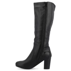 Journee Collection Womens Carver Stacked Heel Knee High Boots