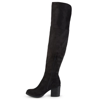 Journee Collection Womens Sana Stacked Heel Over The Knee Boots 3 Journee Collection Womens Sana Stacked Heel Over The Knee Boots