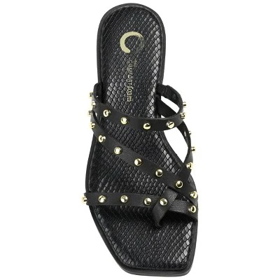 Journee Collection Womens Fanny Tru Comfort Foam Slide Low Block Heel Sandals 5 Journee Collection Womens Fanny Tru Comfort Foam Slide Low Block Heel Sandals - Image 3