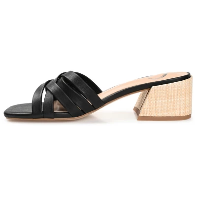 Journee Collection Womens Moree Open Square Toe Block Heel Sandals Black 9.5 3 Journee Collection Womens Moree Open Square Toe Block Heel Sandals Black 9.5