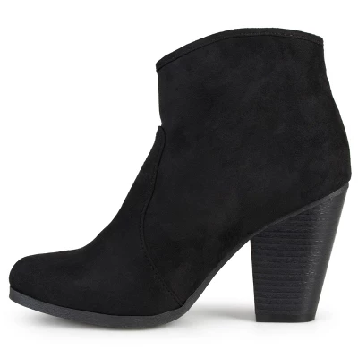 Journee Collection Womens Link Outside Zip Stacked Heel Booties 3 Journee Collection Womens Link Outside Zip Stacked Heel Booties
