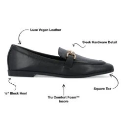 Journee Collection Womens Mizza Tru Comfort Foam Loafer Slip On Square Toe Flats -Journee Collection GUEST 272c1024 1af0 4850 be9d 6b87fb64252b