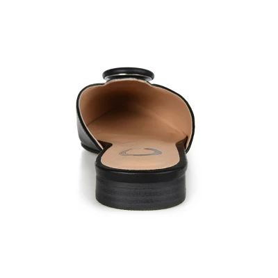 Journee Collection Womens Mallorie Slip On Pointed Toe Mules Flats 4 Journee Collection Womens Mallorie Slip On Pointed Toe Mules Flats - Image 2