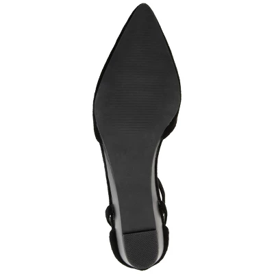 Journee Collection Womens Arkie Buckle Pointed Toe Sliver Wedge 6 Journee Collection Womens Arkie Buckle Pointed Toe Sliver Wedge - Image 4