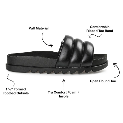 Journee Collection Womens Lazro Tru Comfort Foam Slide Flat Sandals 9 Journee Collection Womens Lazro Tru Comfort Foam Slide Flat Sandals - Image 7