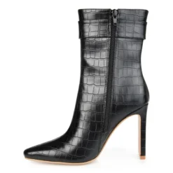 Journee Collection Womens Elanie Tru Comfort Foam Inside Zip Block Heel Booties