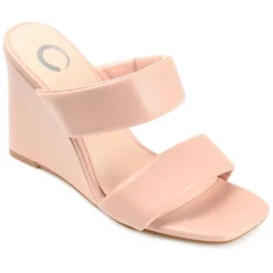 Journee Collection Womens Kailee Tru Comfort Foam Slip On Open Square Toe Wedge Sandals -Journee Collection GUEST 2e109608 ee49 44e2 a65a a9be1a2b446d