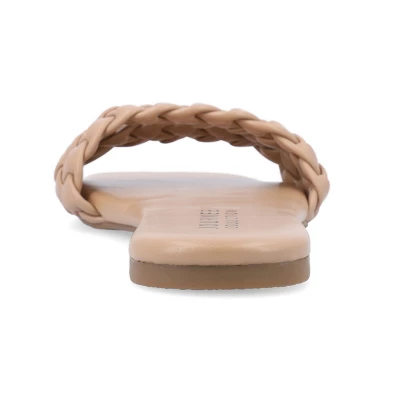 Journee Collection Womens Sawyerr Tru Comfort Foam Dual Braided Band Slide Sandals 4 Journee Collection Womens Sawyerr Tru Comfort Foam Dual Braided Band Slide Sandals - Image 2