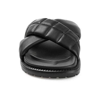 Journee Collection Womens Aveena Slide Flat Sandals 7 Journee Collection Womens Aveena Slide Flat Sandals - Image 5