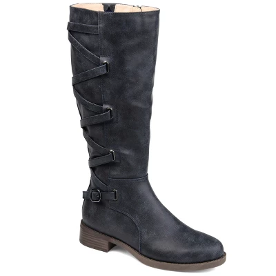Journee Collection Womens Carly Wide Calf Stacked Heel Riding Boots 13 Journee Collection Womens Carly Wide Calf Stacked Heel Riding Boots - Image 11