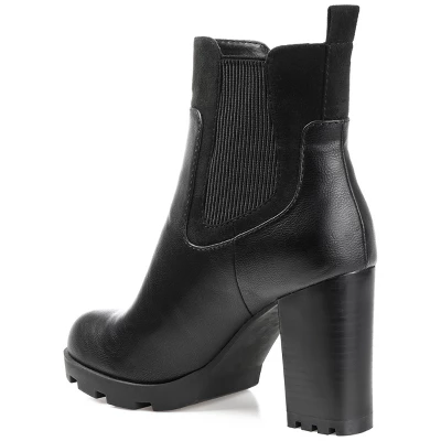 Journee Collection Womens Islana Tru Comfort Foam Pull On Stacked Heel Booties 8 Journee Collection Womens Islana Tru Comfort Foam Pull On Stacked Heel Booties - Image 6