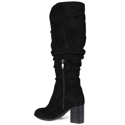 Journee Collection Womens Aneil Wide Calf Stacked Heel Knee High Boots 8 Journee Collection Womens Aneil Wide Calf Stacked Heel Knee High Boots - Image 6