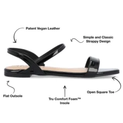 Journee Collection Womens Karren Tru Comfort Foam Pull On Sling Back Flat Sandals -Journee Collection GUEST 3154b3f2 9c6b 4775 a72a 14f6049afb80