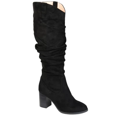 Journee Collection Womens Aneil Wide Calf Stacked Heel Knee High Boots 11 Journee Collection Womens Aneil Wide Calf Stacked Heel Knee High Boots - Image 9