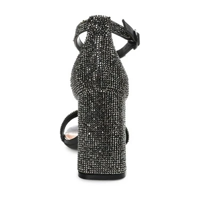 Journee Collection Womens Idda Tru Comfort Foam Rhinestone Detail Block Heel Sandals 4 Journee Collection Womens Idda Tru Comfort Foam Rhinestone Detail Block Heel Sandals - Image 2