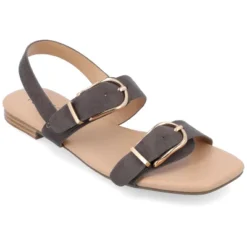 Journee Collection Womens Twylah Low Stacked Heel Sling Back Sandals -Journee Collection GUEST 33ce866f 75ac 429a 9122 62d8a7a9129e