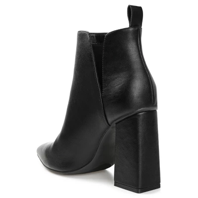 Journee Collection Womens Neima Pointed Toe Block Heel Ankle Booties 8 Journee Collection Womens Neima Pointed Toe Block Heel Ankle Booties - Image 6