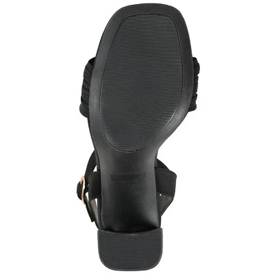 Journee Collection Womens Skiler Tru Comfort Foam Open Square Toe Block Heel Sandals Black 9.5 6 Journee Collection Womens Skiler Tru Comfort Foam Open Square Toe Block Heel Sandals Black 9.5 - Image 4